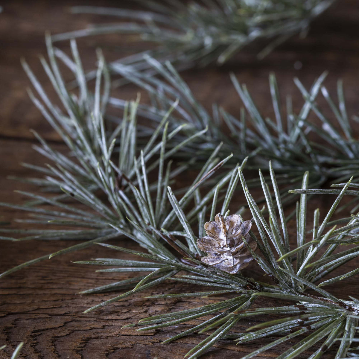 Artificial Cedar and Pinecone Branch