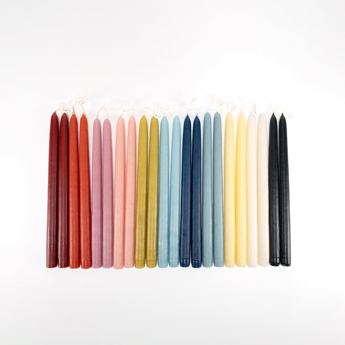 Dripless Rust 12" Taper Candles, Set of 2
