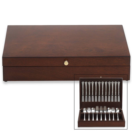 Eureka Mahogany Brown Flatware Chest