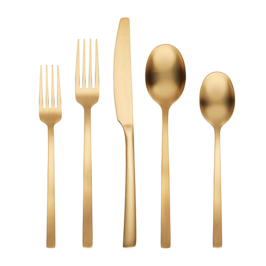 Beacon Gold Satin 20-Piece Flatware Set