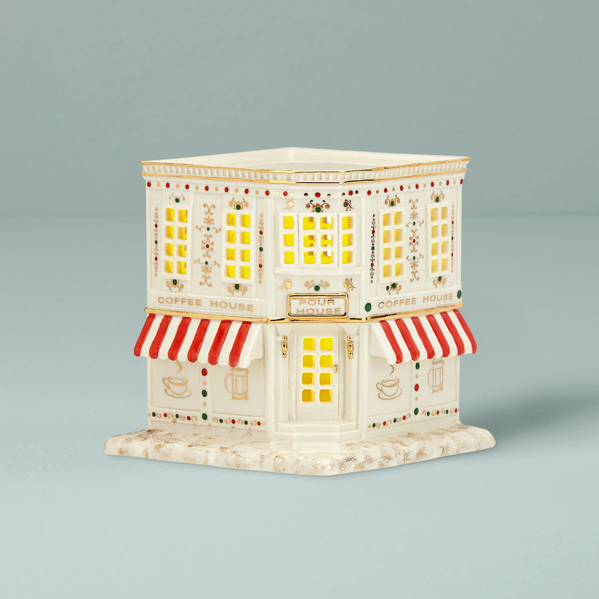 Mistletoe Park Lit Coffee Shop Figurine
