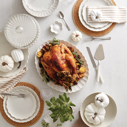 French Perle Scallop 2-Piece Dessert Set