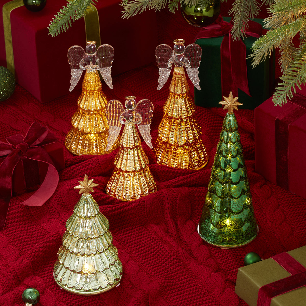 Radiant Light Mercury Tree Lit Figurine