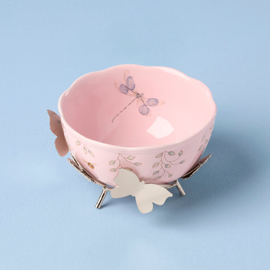 Butterfly Meadow Bowl with Stand