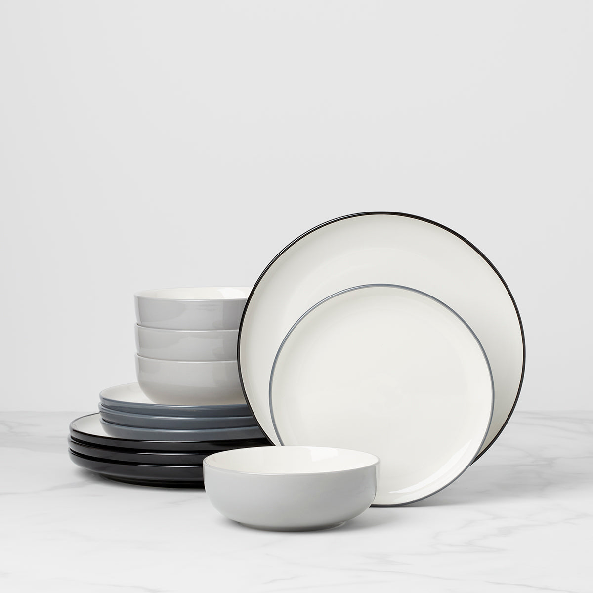 24 Seven Colors Pumice 12-Piece Dinnerware Set