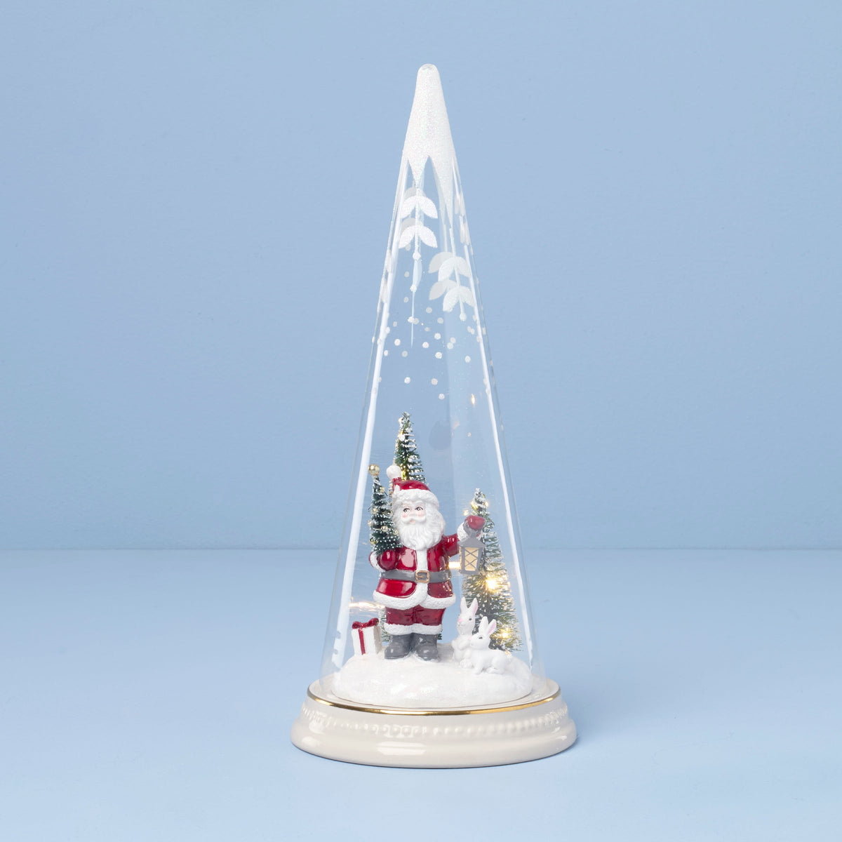 Merry & Magical Lit Santa With Lantern Figurine