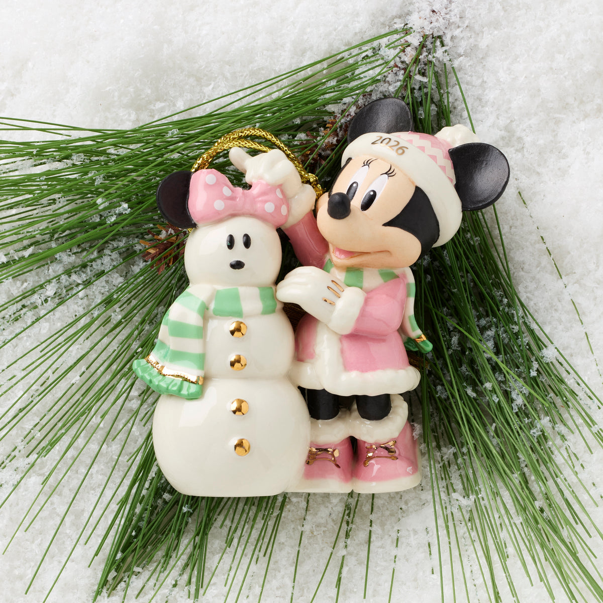 2026 Minnie Mouse's Matching Snowman Ornament