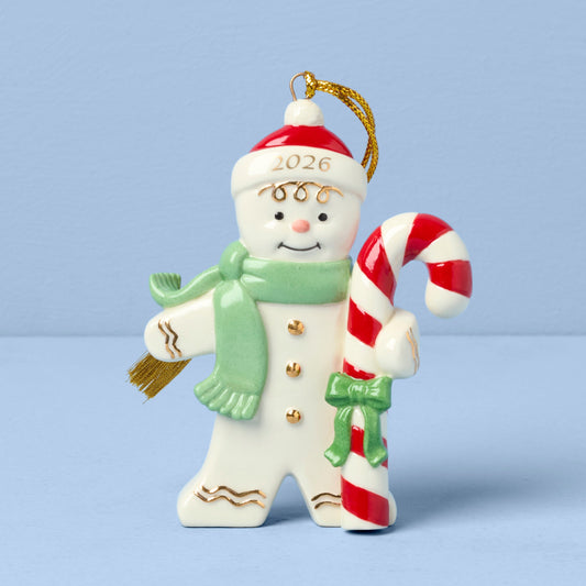 2026 Gingerbread with Candy Cane Ornament