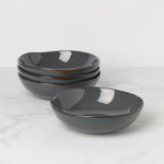 Organic Shades Gray Pasta Bowls, Set of 4