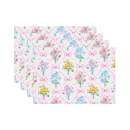 Bouquet Ribbon Placemats, Set of 4