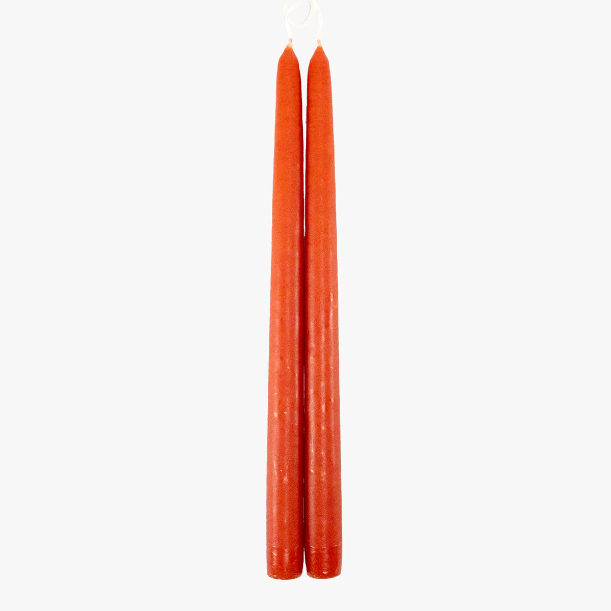 Dripless Vermillion 12" Taper Candles, Set of 2